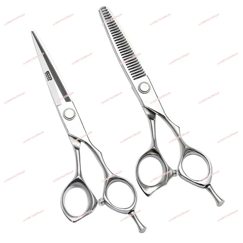 

Hairstylist uses professional hair scissors,haircut scissors, high-end comprehensive straight cut non-marking tooth scissors set
