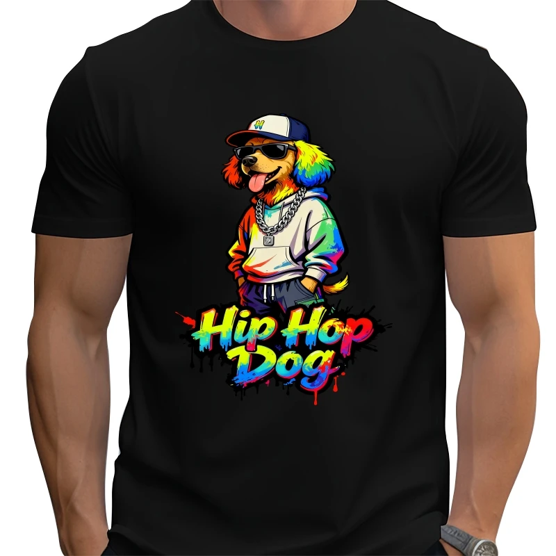 

Fun Street cartoon stylish graphic T-shirt everyday outfit Hip Hop Loose large size 100% Cotton Top