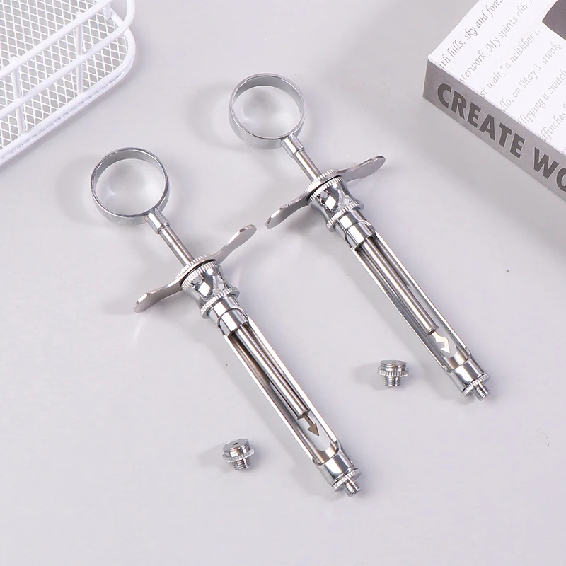 Dental Stainless Steel Syringe Hooks Tips Tools With 2 Heads 1.8ml Oral Material