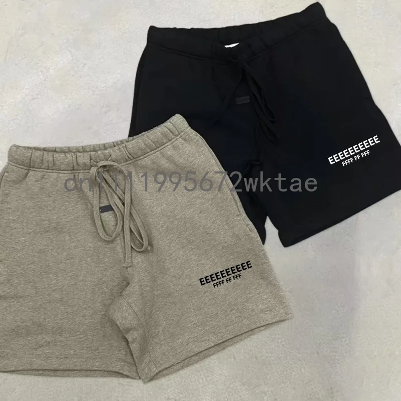 

Мужские классические шорты на шнурке 25SS, люксовый дизайн, с двойным рядом силиконовых букв-логотипов, уличный стиль, свободный комплект для пар