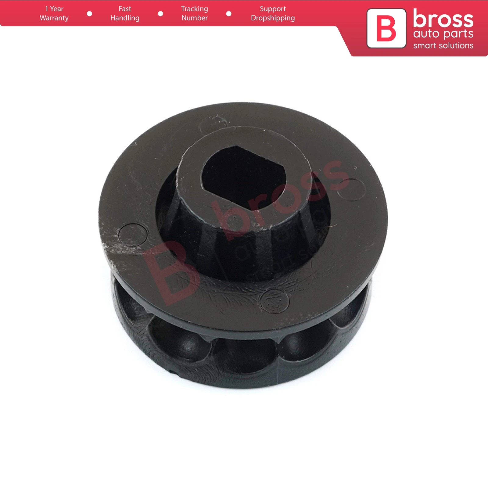 Bross Auto Parts BWR5334 Window Regulator Motor Repair Wheel Pulley Gear BJ3D59590 for Mazda 323 B2200 Made in Turkey