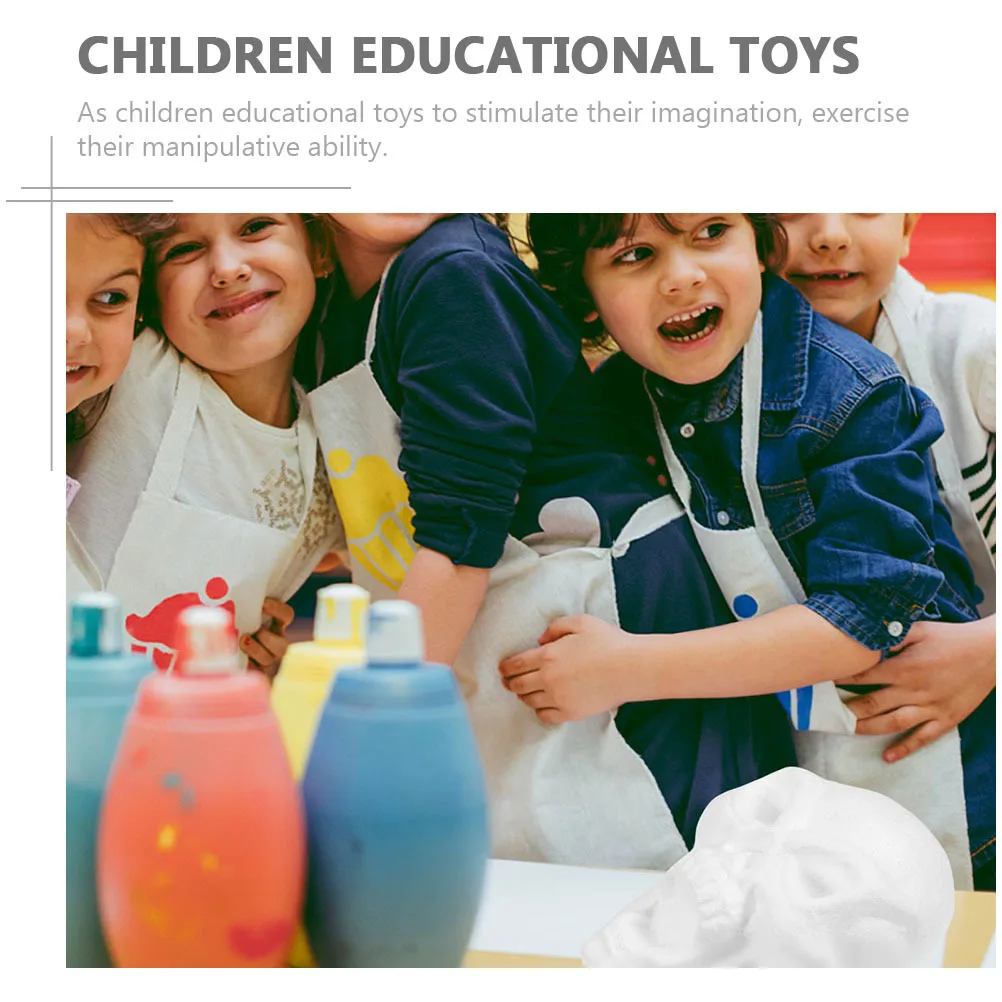 6 Stuks Schuim Grimas Polystyreen Ballen Voor Creatieve Kinderen Diy Schilderen Ambachten Voorschoolse Schoolactiviteiten Polystyreen Ballen