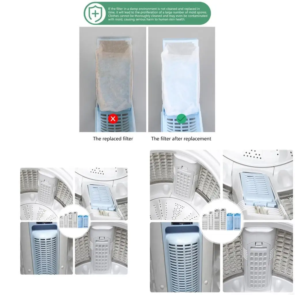 J1HF Washing Machine Lint Filter Box Easy Maintenance for HWT80MW1 HWT80MW2 HWT10MW1