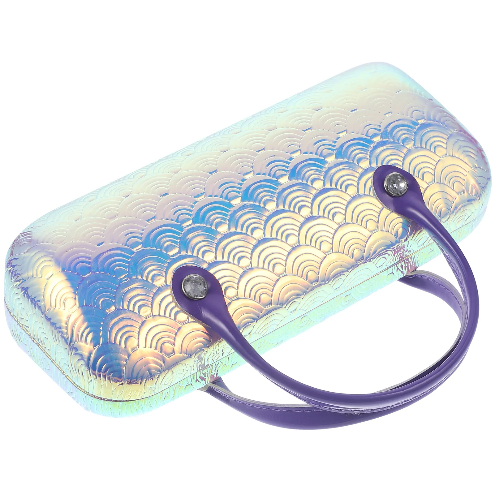 

Glasses Case Children Portable Cartoon Pattern Kids Eyeglass Container Scratch Resistant Durable Storage Box Fish Scale Design