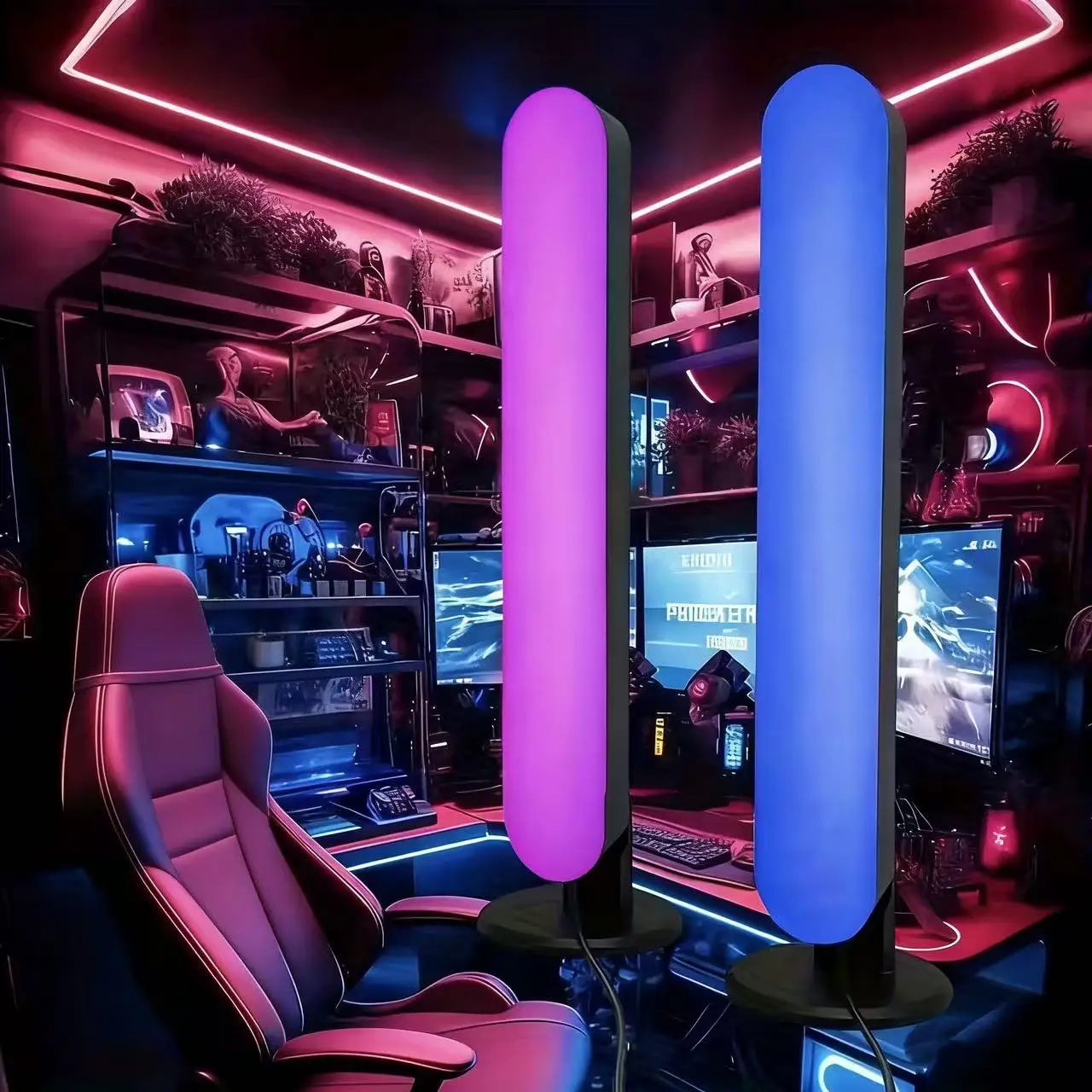 

RGB Desktop Atmosphere Light For Esports Room Decoration USB Car Mounted Bluetooth Pickup Sensor Decoration Light Bar Gift