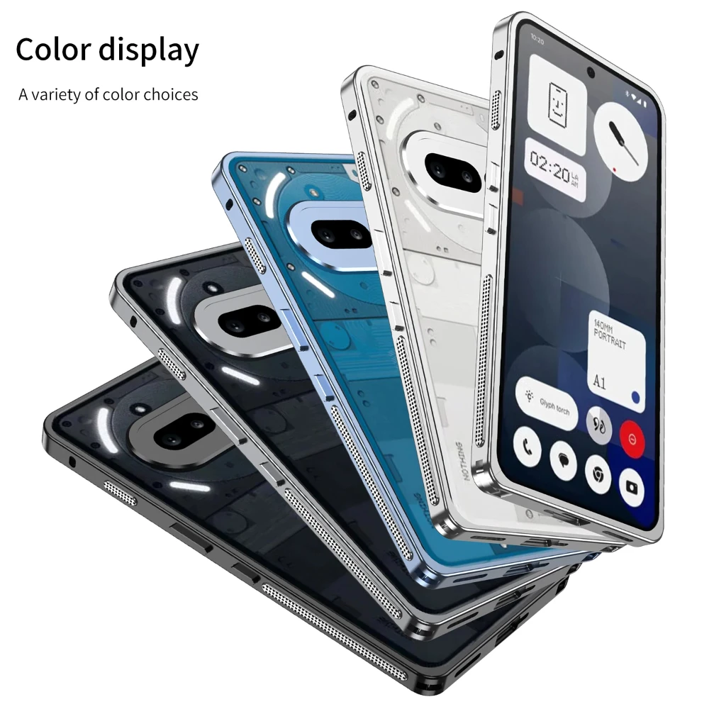 Metal Frame Bumper Phone Case For Nothing Phone 3A 3APro Aviation Aluminum Alloy Armor Hollow Heat Dissipation Shockproof Cover