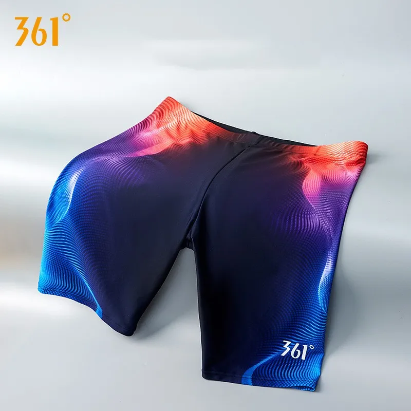 361 Men Professional Water Sports Training Swim Shorts Male Competitive Beach Bathing Suit Surfing Swim Trunks Plus Size