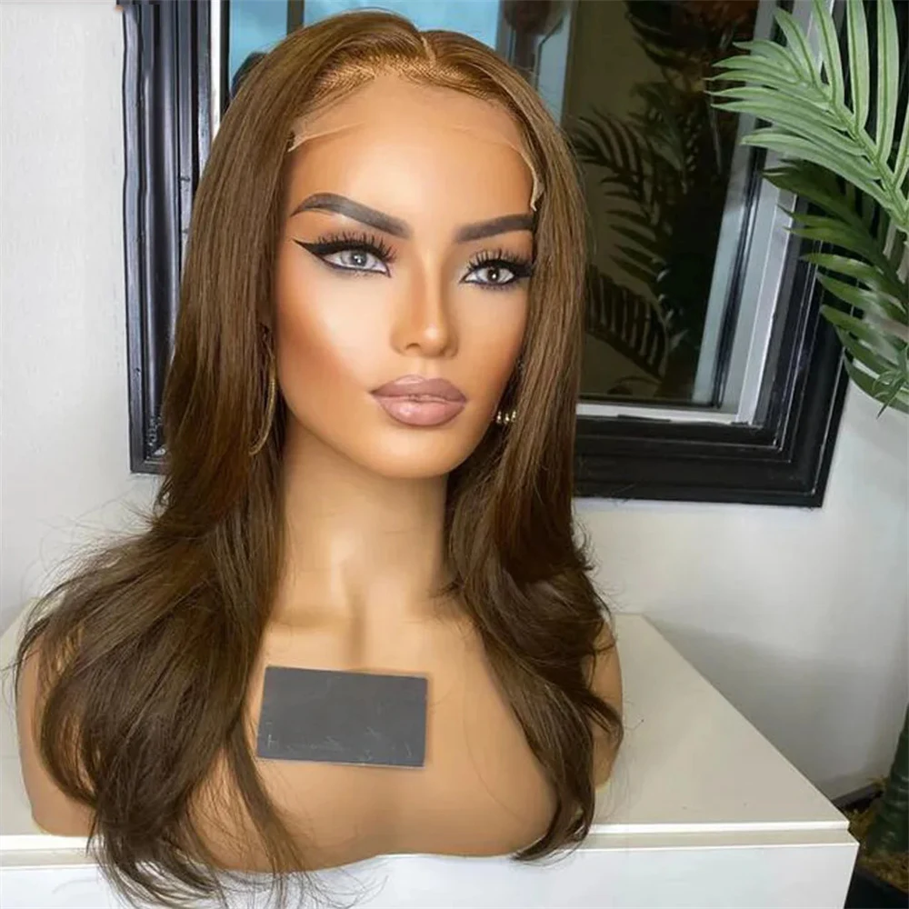 

Long straight 26inch Soft Blond Glueless 5x5 Silk Base Jewish Human Hair Wig Baby Hair HD Lace European Hair Preplucked