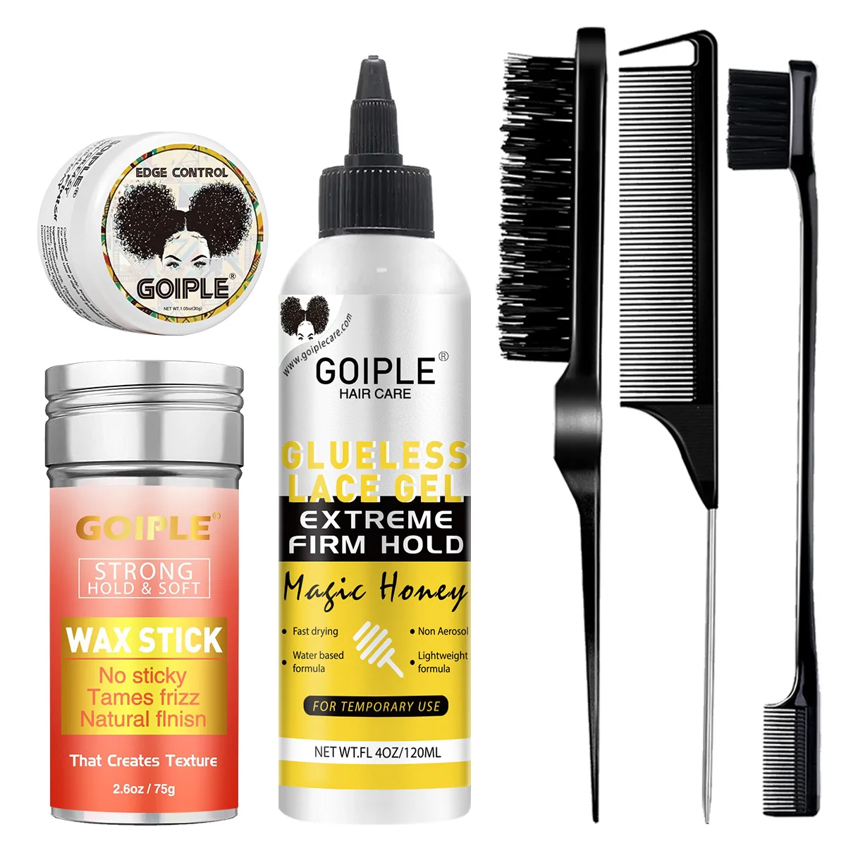 

Воск-стик для укладки волос GOIPLE: фиксирующий гель для устранения секущихся кончиков, экстремальная фиксация, без липкости, для кружевных причесок и укладки волос по краям