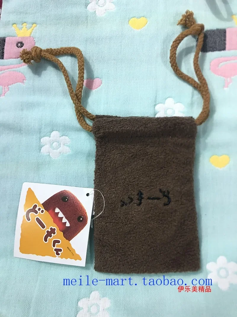 Domo Kun borsa con coulisse in peluche custodia carina con coulisse piccola custodia Anime Kawaii Storage Bag Organizer