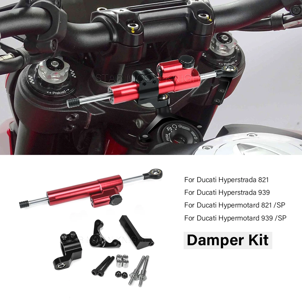 For Ducati Hyperstrada 939 Hypermotard939 SP Hyperstrada 821 Steering Shock Bracket Adjustable Damper Stabilizer Mount