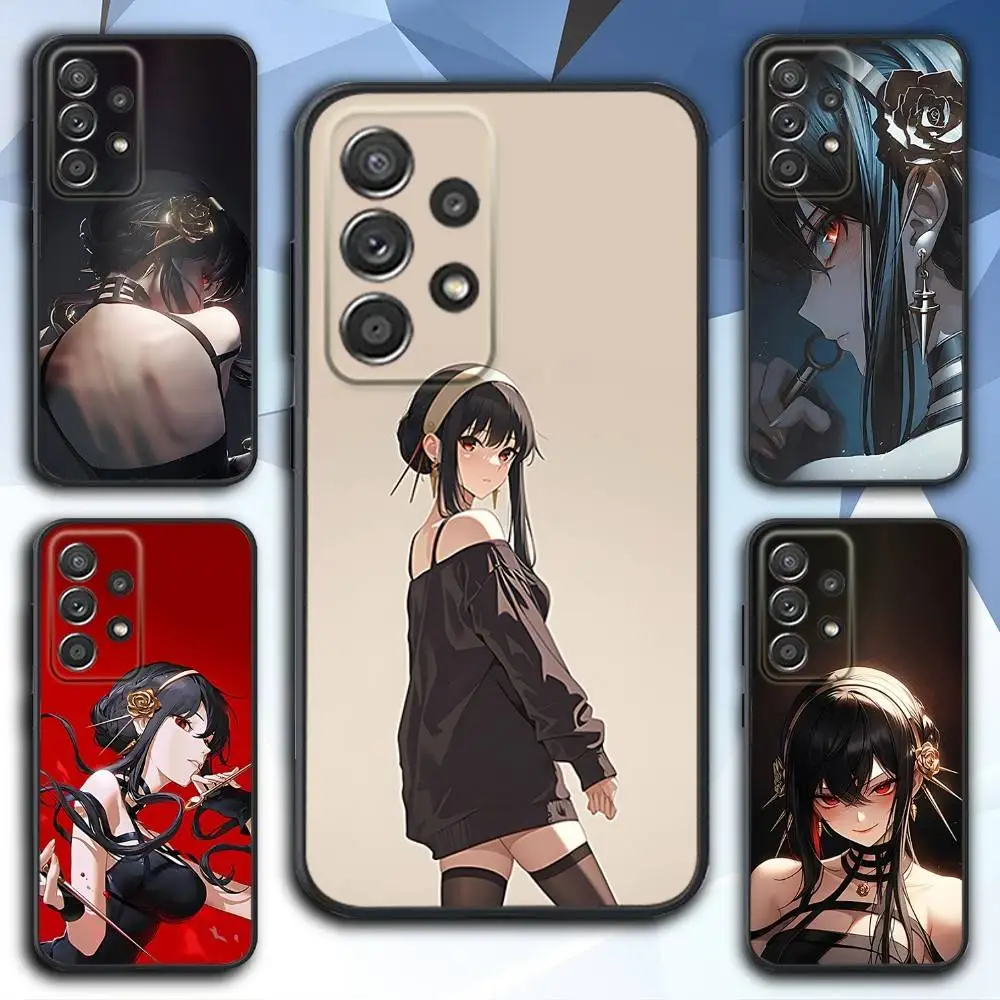 

Y-Yor Anime F-Forger Phone Case For Samsung S 25,24,23,22,30,21,10,9,Ultra,Plus,Lite,FE,4,5 G Soft Black Case