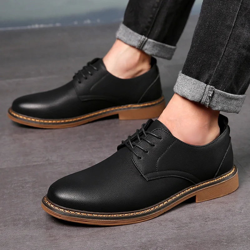 Men Oxfords Shoes British Style Men Leather Business Formal Shoes Dress Shoes Men Flats Top Quality Loafer Zapatos Hombre