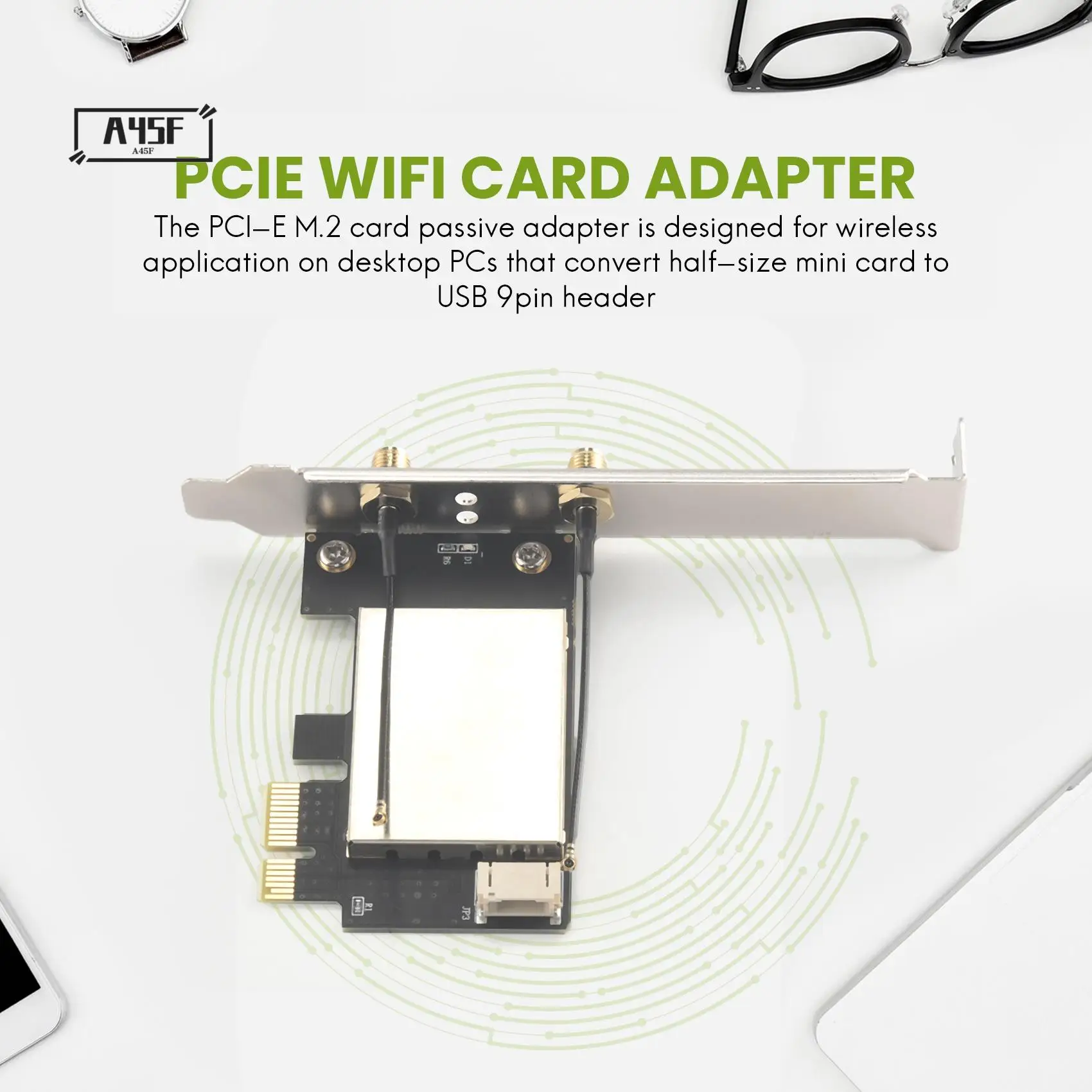 

A45F-PCIE Wi-Fi адаптер Bluetooth двухдиапазонная беспроводная сетевая карта Repetidor Adaptador для настольного ПК для AX200 9260AC