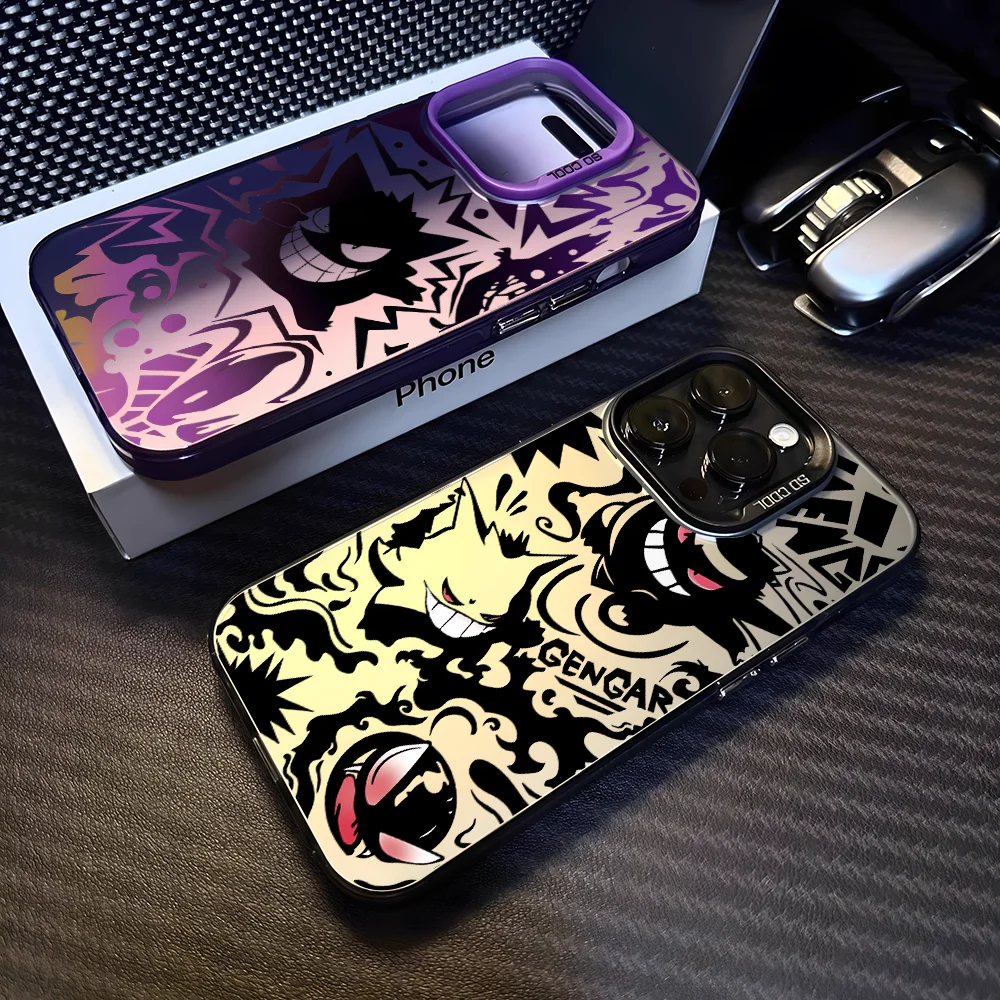 Cute Monster Gengars Phone Case for Samsung Galaxy S26 S25 Edge S24 S23 S22 S21 FE S20 Ultra Plus 5G Colorful Silver Hard Cover