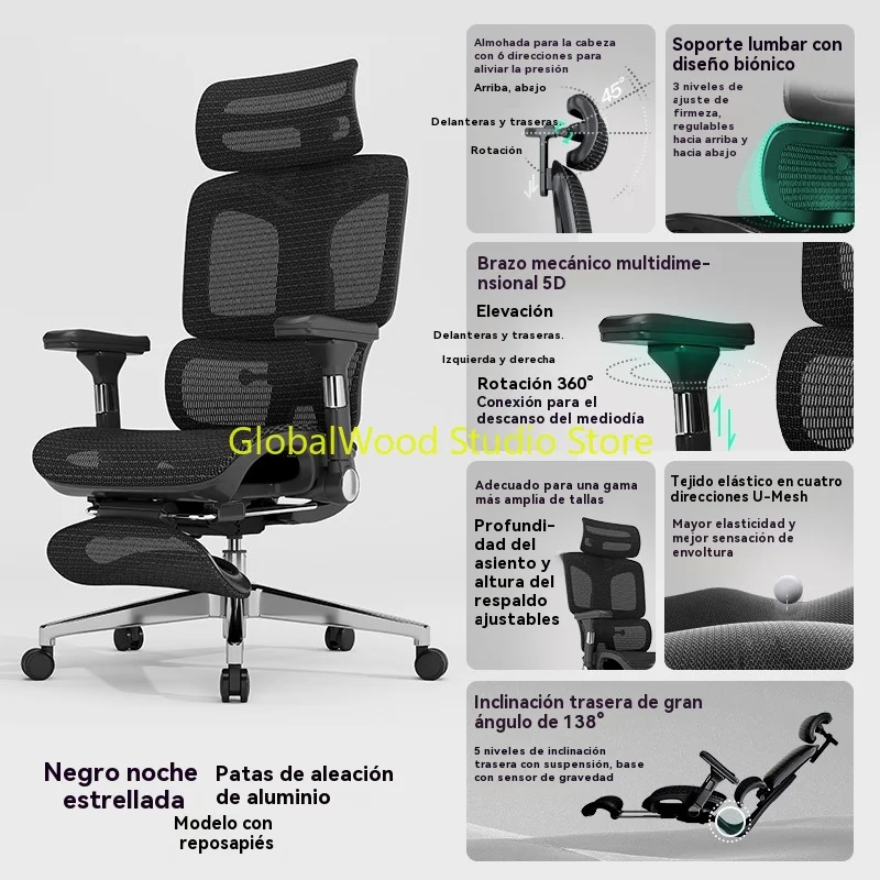 كرسي وردي بعجلات SIDIZ كراسي شيفون مكتب تشيس دي مكتب كرسي ألعاب توصيل مكاتب الكمبيوتر كرسي بذراعين مستلق #1