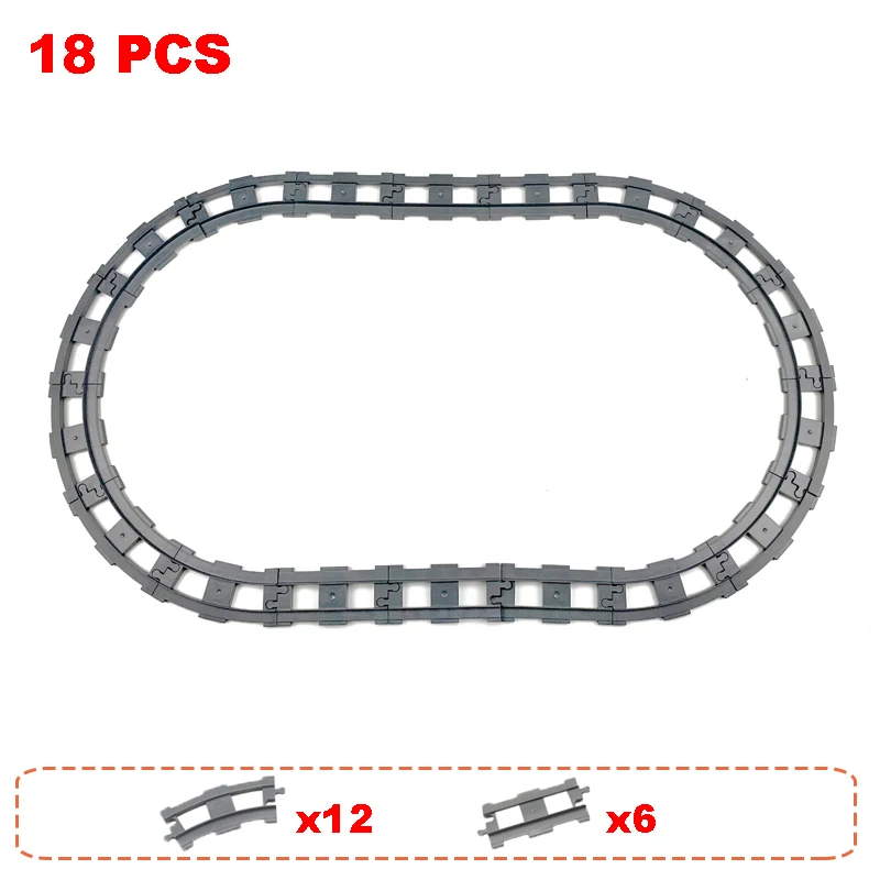 Große Gebäude Block Track Set Elektrische Intelligente Lokomotive Eisenbahn Duplo Zug Kinder Bildung Programmierung Zusammengebautes Spielzeug