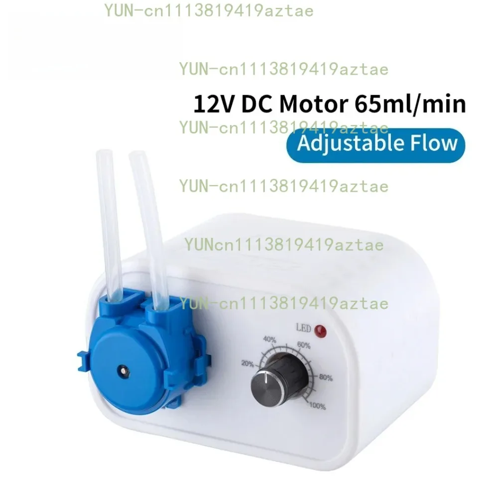 Micro Peristaltic Pump 12V with Power Supply Adjustable Flow Lab Dosing Pump Silicone Pump Tube