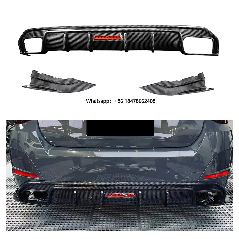 

OEM/ODE 100% Dry Carbon Fiber Rear Bumper Lip Diffuser with LED Light New Condition for 4 Series G26 2021-UP