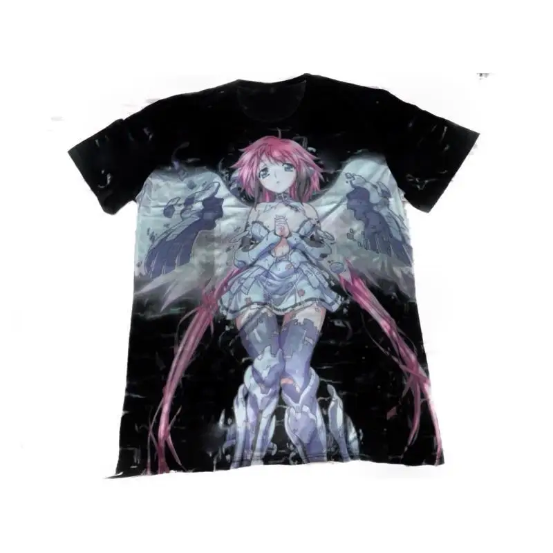 New Anime Cartoon Summer Short Sleeve T-shirt Couples Loose Tees Gothic Clothes Streetwear Tops Women Men Harajuku Tee Shirt