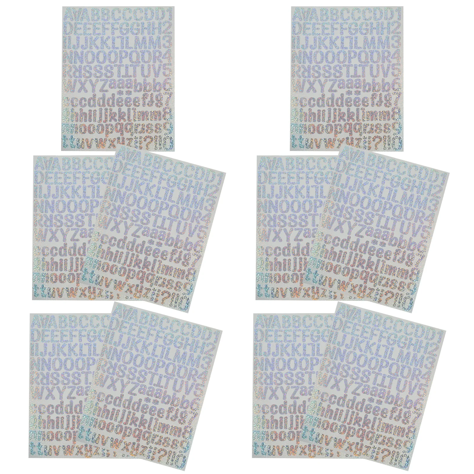 

10 Sheets Removable Shiny Alphabet Stickers Vinyl Letter Sticker Decorative Adhesive Decals For Diy Scrapbook Crafts File Folder