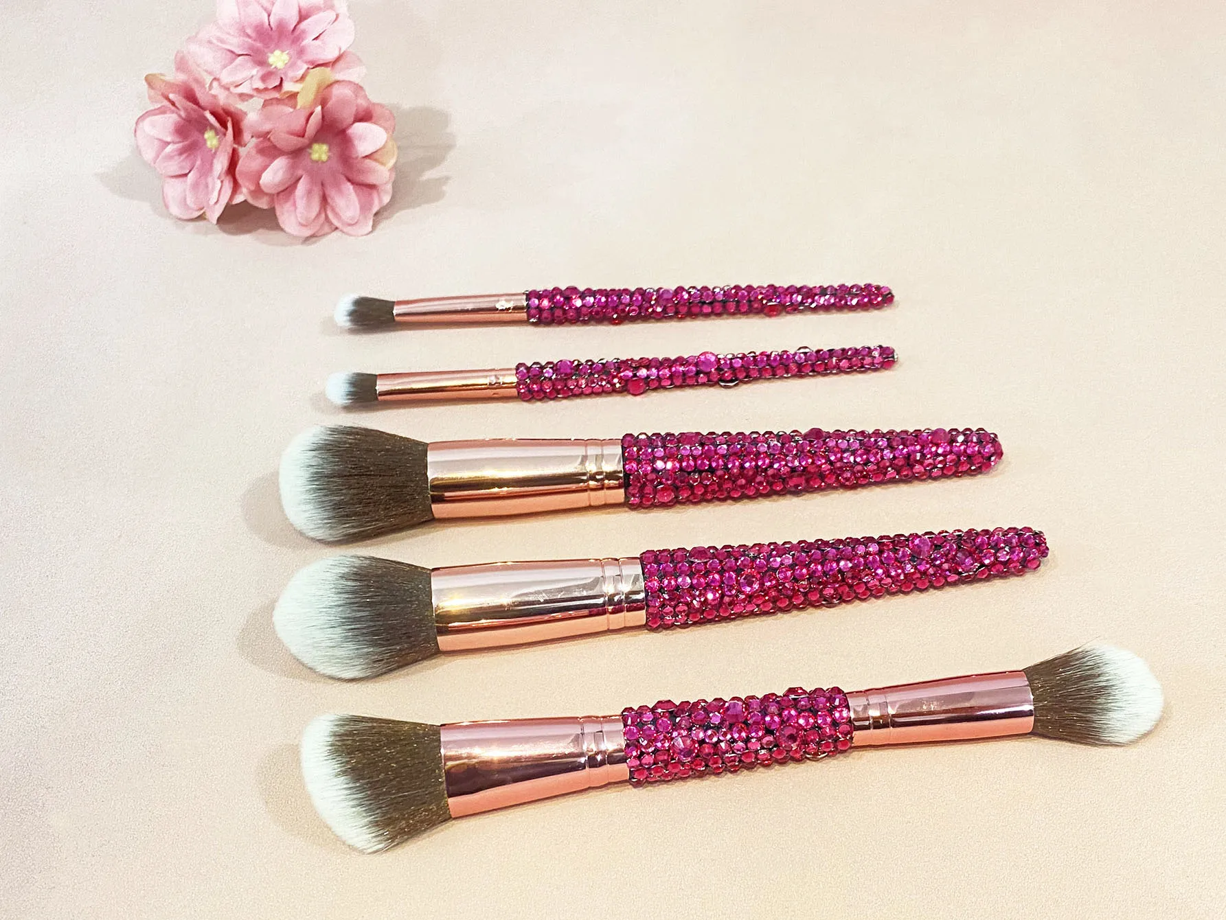 Diamond-Studded Makeup Brushes,  Foundation Blush, Loose Powder Brush, Repairing Brush, Concealer Brush, MakeupBrush Set, 10Pcs