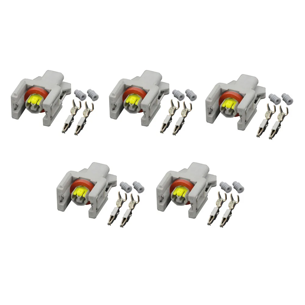 5 Sets 2 Pin 1743486-3 Suitable for Diesel Vehicle Nozzle Plug-in Waterproof Connector DJ7026-1.5-21, 1743486-3