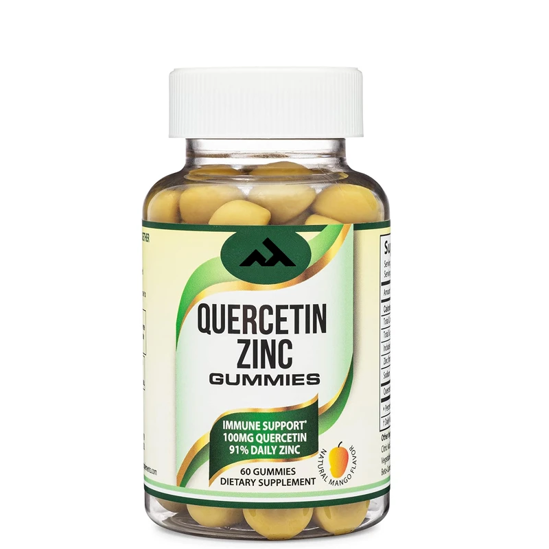 

Мягкие конфеты Quercetin со содержанием цинка - 60 вкусов манго - поддержка иммунитета, подходят для взрослых и детей (без ГМО)