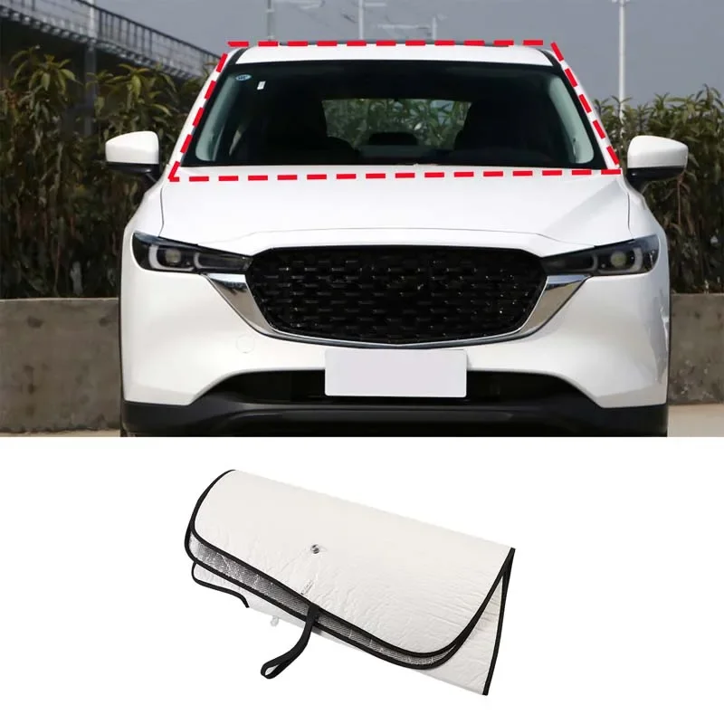 

For Mazda CX-5 2022-2023 Aluminum Foil Silver Car Forward Windshield Sunshade Car Solar Protection Pad Car Accessories