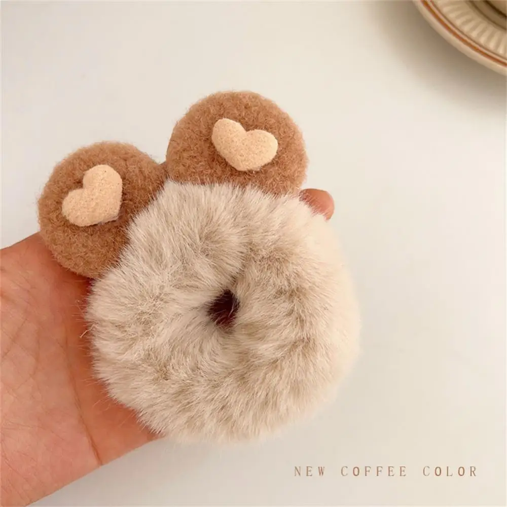 1PC ผมเชือกฤดูหนาว Warm Soft Hair Scrunchies สำหรับผู้หญิงหญิงสาวการ์ตูนน่ารัก Panda Cat ตุ๊กตากระต่ายผมวงยืดหยุ่น headwear