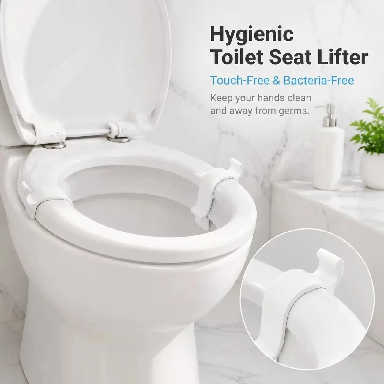 Toilet Seat Alignment Stabilizer Anti-Slip Brackets Fixer Prevent Shifting Wobbling Loose Universal Fit Bathroom Seat Holder