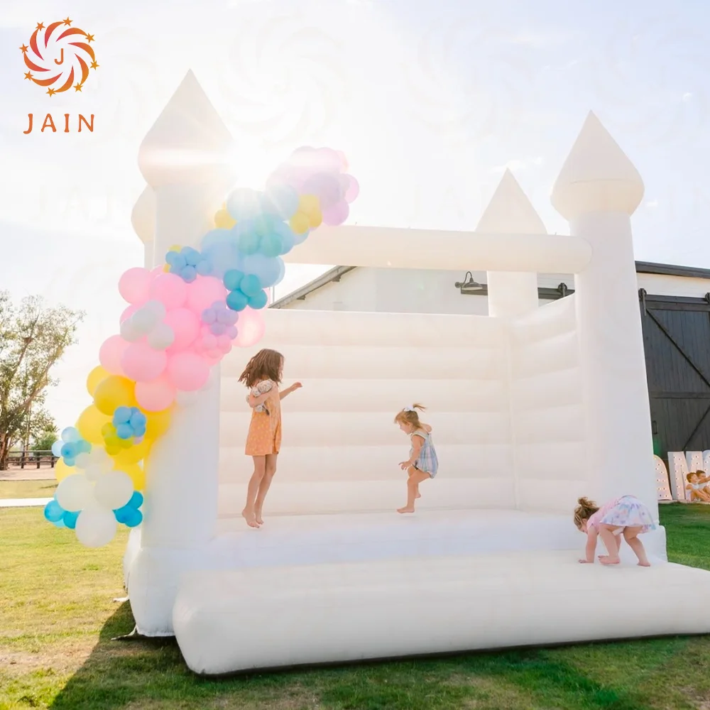 

Белый детский надувной прыгающий замок из ПВХ в наличии, прыгающие домики, уличные детские вечеринки, игровой надувной домик с воздуходувкой