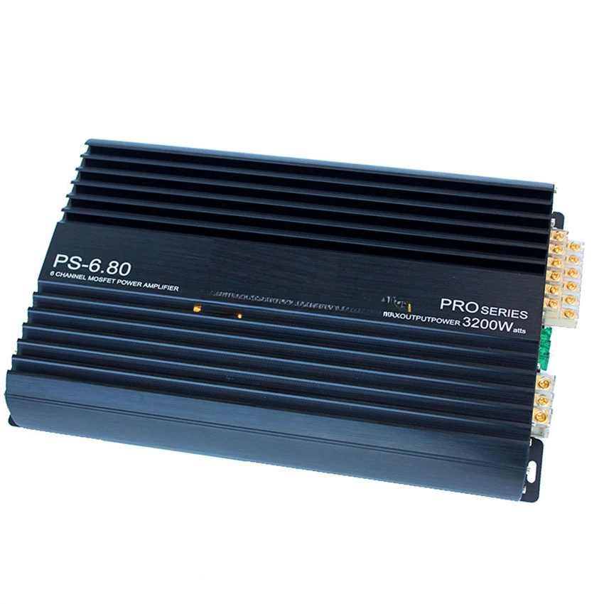 Car Audio Modified Amplifier Audio 6-channel Power 120W  Amplifier use with Subwoofer Midrange ,3rd Frequency 6 input 6