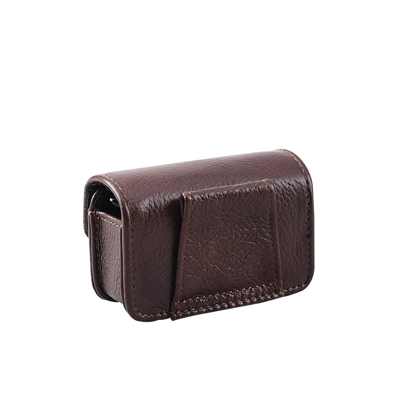 Japanese Style Handmade Leather Folding Reading Glasses Case Can Be Worn with A Belt for Easy Portability Storage Box