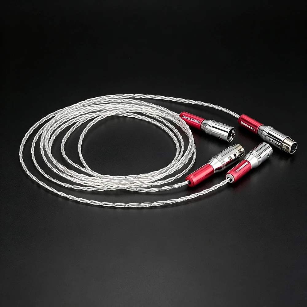 3AG Single Silver audio cable Hifi XLR interconnect cable with Gold plated plug for Amplifier CD player