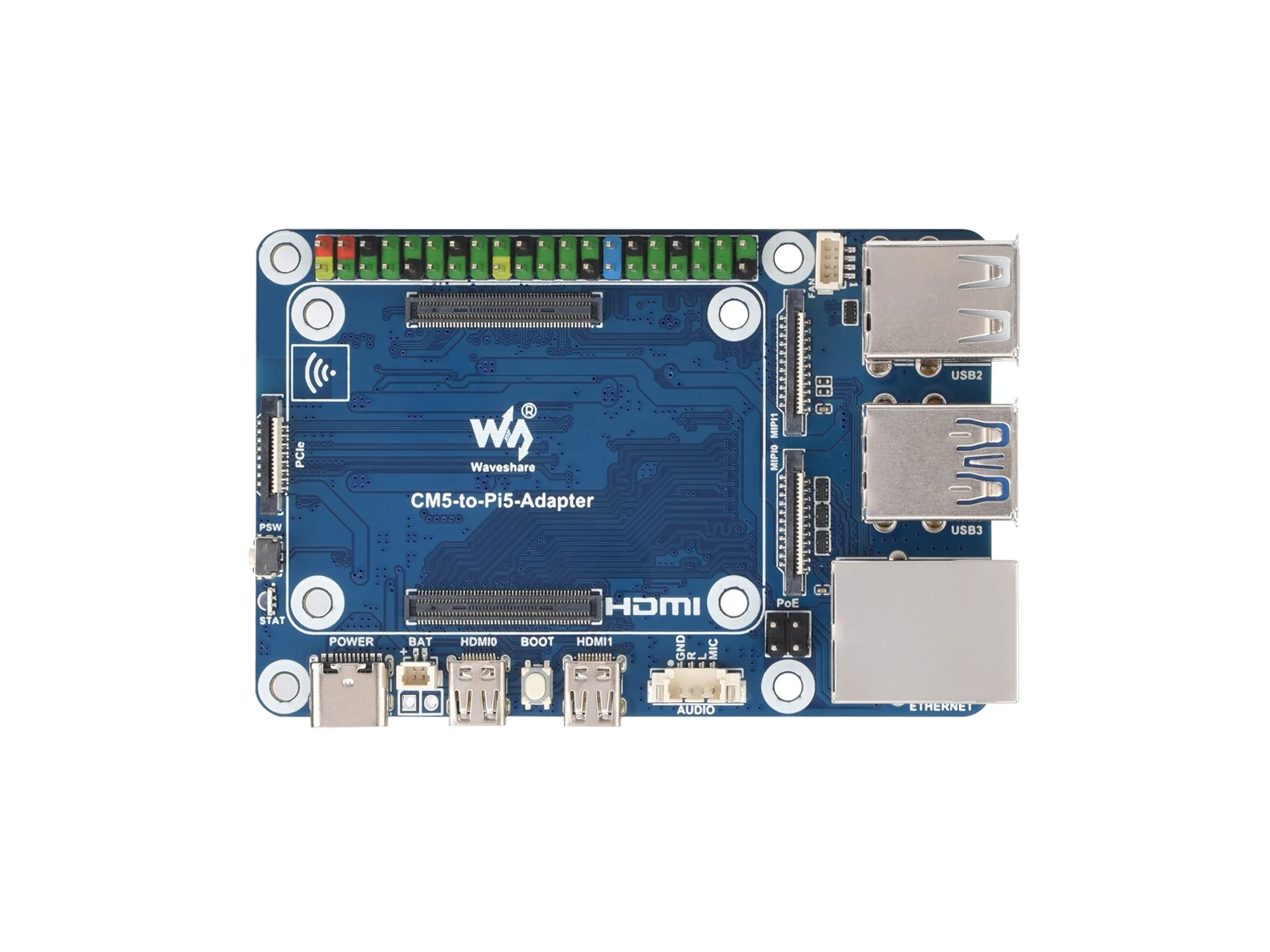 

Raspberry Pi CM5 to Pi 5 Adapter Board: Audio Expansion w/ Mic Support - Compact Pi 5 Alternative Solution