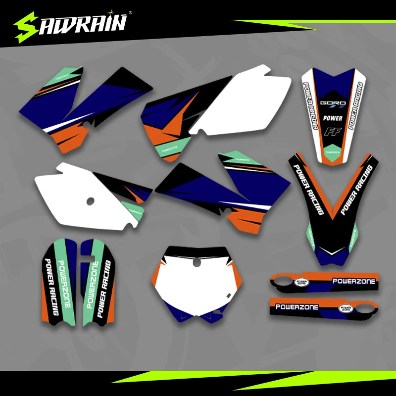 

Sawrain Motorcycle Graphics Backgrounds Decal Stickers Kits for KTM 03-12SX85 03