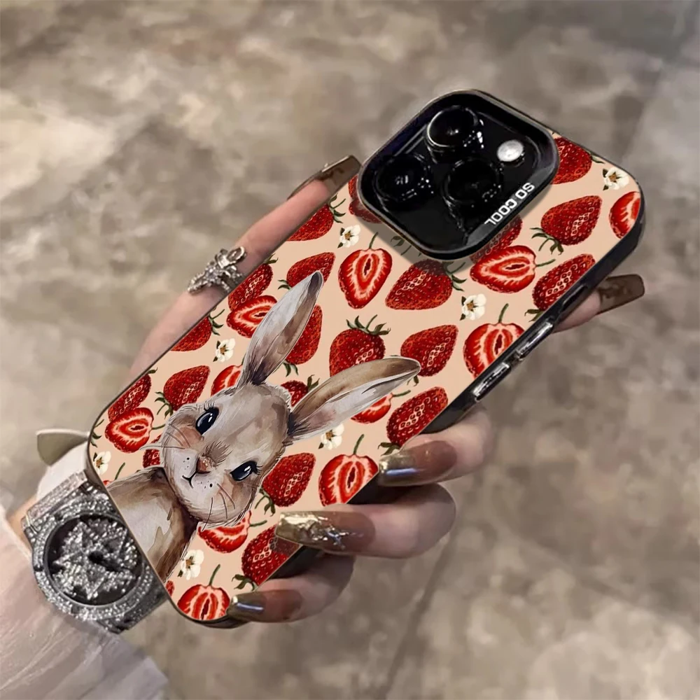 Niedliche Erdbeer-Häschen-Handyhülle für Xiaomi Redmi Note 17 Pro Max Hüllen Redmi Mi 11 Lite 5G 14 15 14T 15T 13T Pro Drop Fundas – Detail 9