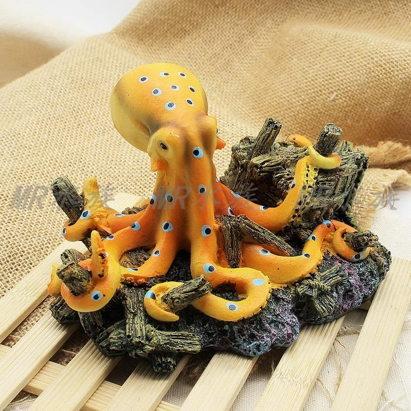 Fish And Aquatic Products Aquarium Landscaping Simulated Marine Octopus Fish Tank Set Decoration