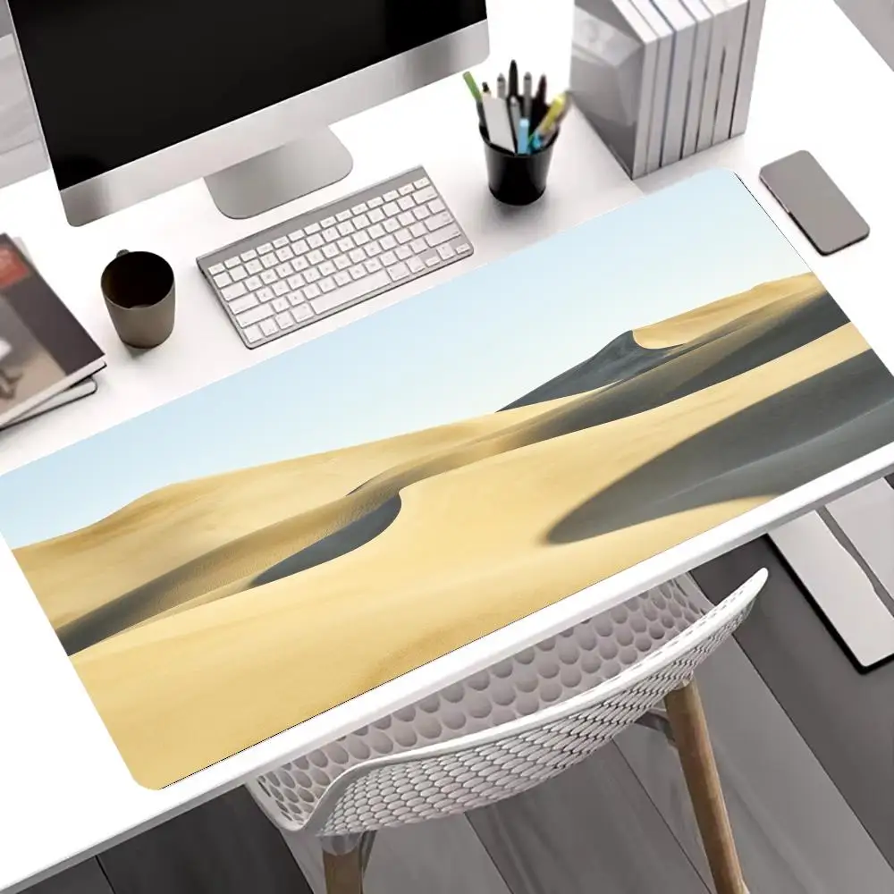 

Desert art Mouse Pad Large Gaming Mousepads Non-slip Seamed Nootbook Game Rug Edge Laptop Tablet Table Cushion Mat PC Playmat
