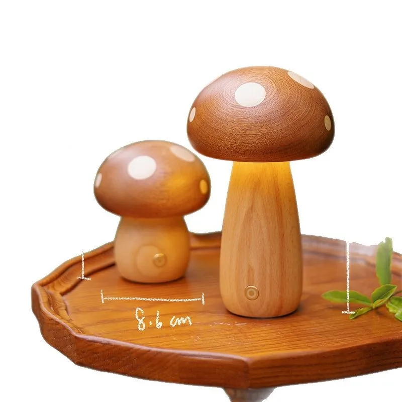 

Solid wood bedside night light maternal and infant ambient light charging