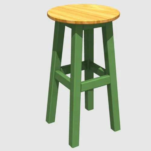 Arbre Stool 50 Cm Green Skeleton Wood