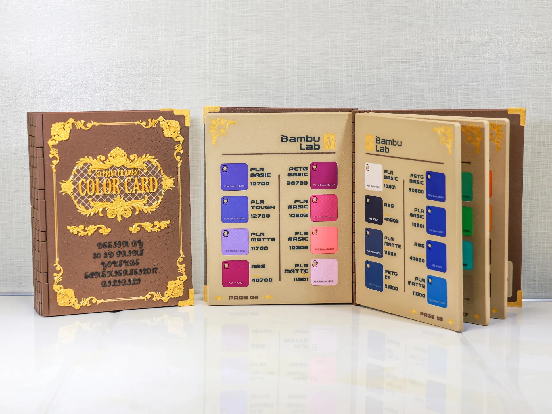 เส้นใยสีสำหรับ bambu ห้องทดลอง80ชิ้นตัวอย่างเส้นใย swatches สำหรับ bambu am สำหรับ bambu