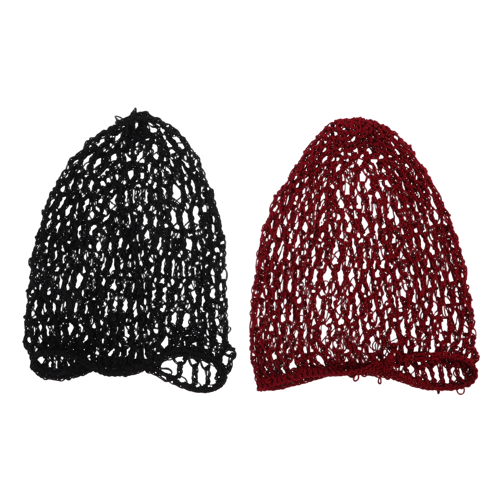 

2pcs Mesh Durable Material Hair Protector Caps for Women Long Nets Easy Wear Most Sizes Keep Hair Neat