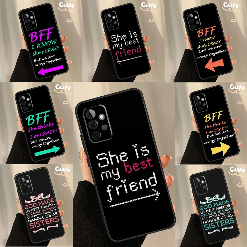 Best Friend Couples Crazy Together Case For Samsung Galaxy S26 Ultra S25 S24 S22 S21 S23 Ultra Plus S10 S20 S25 FE Cover Coque