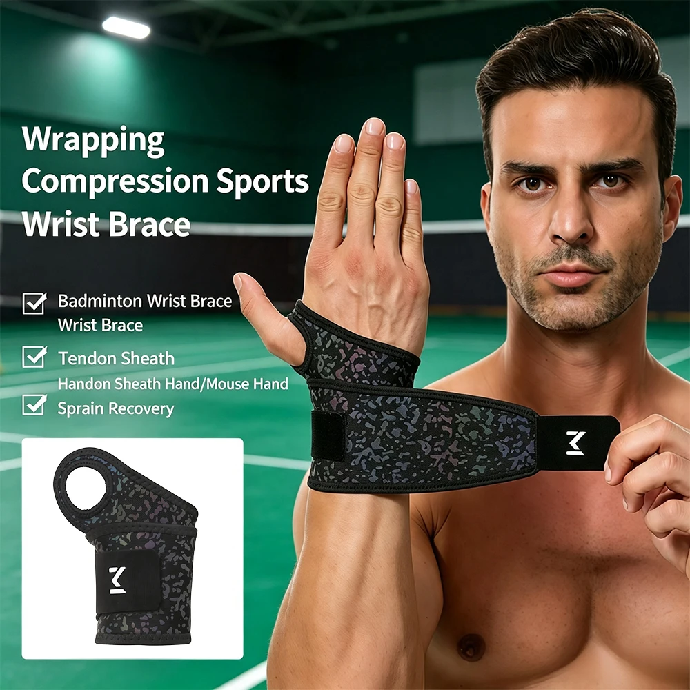 1/2 Stück Reflektierende Verstellbare Kompressions-Handgelenkbandagen zur Stabilisierung für Fitness, Gewichtheben, Laufen, Radfahren, Basketball, Tennis