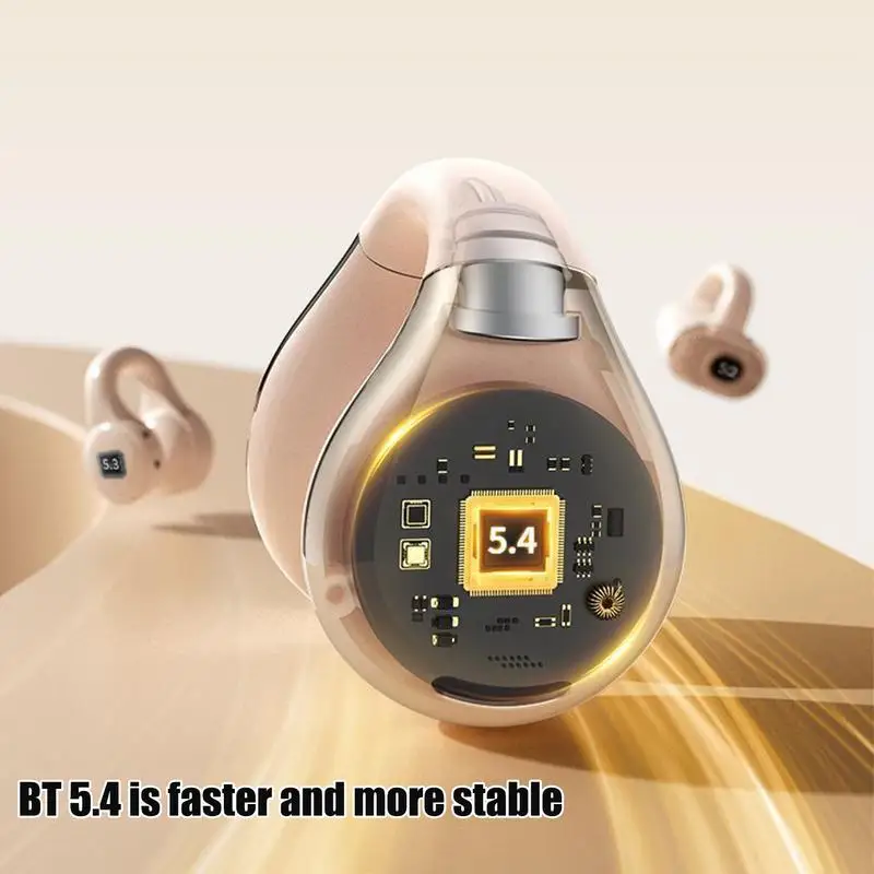 Беспроводные наушники с открытым ухом, легкие спортивные наушники, эргономичные удобные наушники с шумоподавлением, эстетичный дизайн для