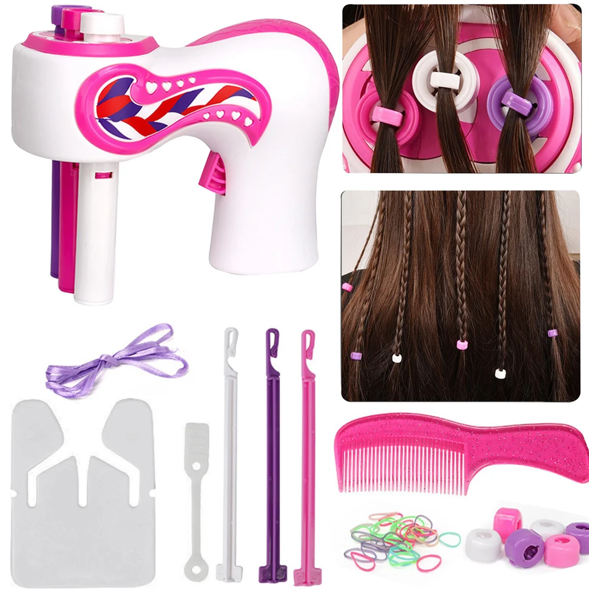 Automatic Hair Braider Braid Weaving Machine Girls Hair Braiding DIY Hair Knitting Machine Twist Knitting Roll Tool