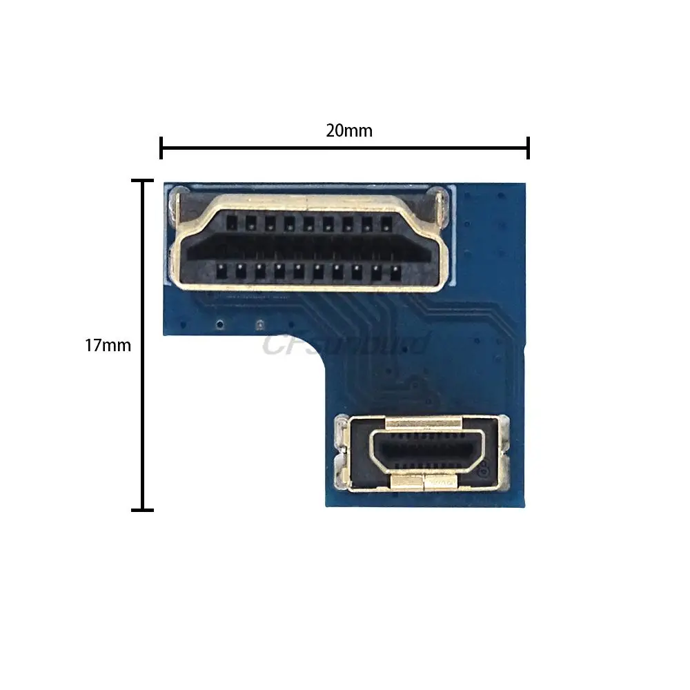 CFsunbird 1080P HDMI to Micro HDMI Converter Male to Male Adapter for Raspberry Pi 3/4 HDMI LCD Touchscreen Display RPI131