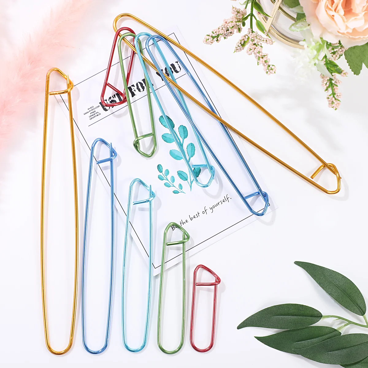 10Pcs Stitch Holders Knitting Yarn Safety Set Assorted Sizes Durable Alloy for Crochet Projects Stitch Holders